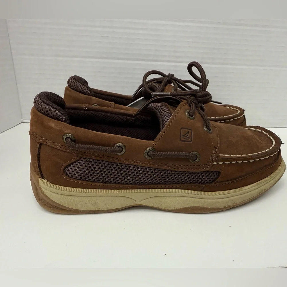 Sperry Top Sider Boat Brown Shoes Size 3Y